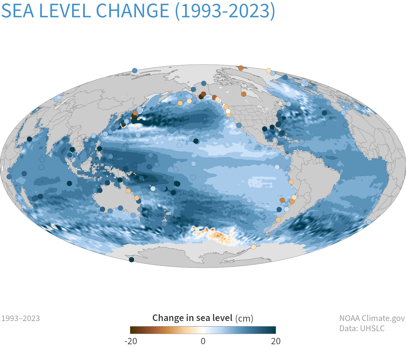 Global Sea Level Change Map
